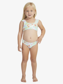 9 Girls 2-7 Hawaiian Spirit Bralette Two-Piece Bikini Set Blue ERLX203192 Roxy