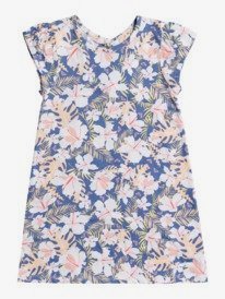 roxy, Детское пляжное платье Girl Happy Now 2-7, MOONLIGHT BLUE TEAM GARDEN (bmp6) Girl Happy Now - Beach Dress for Girls 2-7 ERLX603019