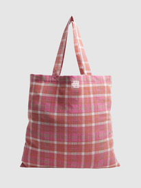1 Tartan Times 24L Tote Bag Orange URJBT03047 Roxy