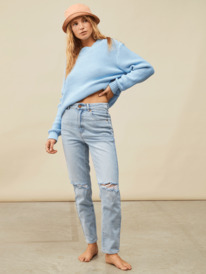 8 Womens Sunset Kiss Dolly Slim Jeans Blue URJDP03004 Roxy