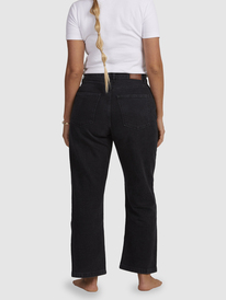 8 Womens Layla Jean Relaxed Fit Jeans Black URJDP03007 Roxy