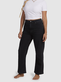 10 Womens Layla Jean Relaxed Fit Jeans Black URJDP03007 Roxy