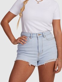 7 Womens Eva Denim Shorts Blue URJDS03017 Roxy
