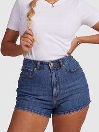 3 Womens Chlo Denim Shorts Blue URJDS03019 Roxy