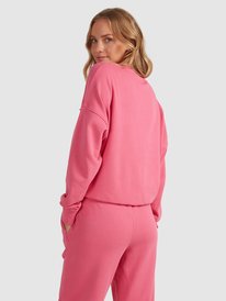 roxy, Tranquil Days 2022 - Sweatshirt com gola polo para Mulheres jovens, PINK GUAVA (mkh0) Tranquil Days 2022 - Polo Neck Sweatshirt for Women URJFT03131