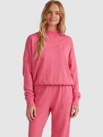 3 Tranquil Days 2022 - Sweatshirt mit Polokragen für Frauen Rosa URJFT03131 Roxy