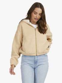 roxy, Womens Spring Morning Zip-Up Hoodie, BEIGE (tgb0) SPRING MORNING URJFT03160