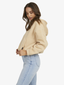 2 Womens Spring Morning Zip-Up Hoodie Beige URJFT03160 Roxy