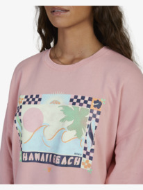 3 Womens La Vida Sweatshirt Pink URJFT03169 Roxy