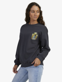 2 Womens Into The Light Sweatshirt Black URJFT03170 Roxy
