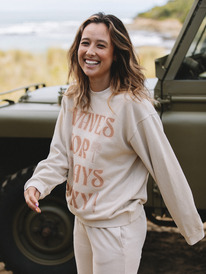 1 Womens To The East Sweatshirt Beige URJFT03185 Roxy