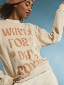 2 Womens To The East Sweatshirt Beige URJFT03185 Roxy