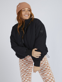 0 Womens New Age Cropped Puffer Jacket Black URJJK03025 Roxy