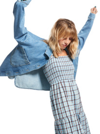 11 Womens Our Love Shacket Denim Jacket Blue URJJK03027 Roxy