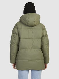 roxy, Womens Ocean Ways Sherpa Lined Puffer Jacket, DEEP LICHEN GREEN (tpc0) Ocean Ways - Sherpa Lined Puffer Jacket for Women URJJK03029