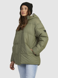 3 Womens Ocean Ways Sherpa Lined Puffer Jacket Beige URJJK03029 Roxy