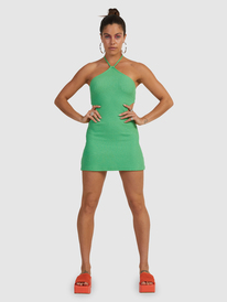 8 Izabella Halter Dress Green URJKD03060 Roxy