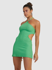 4 Izabella Halter Dress Green URJKD03060 Roxy
