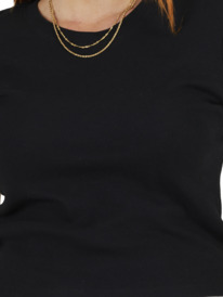 4 Womens Baseline Cropped T-Shirt Black URJKT03153 Roxy