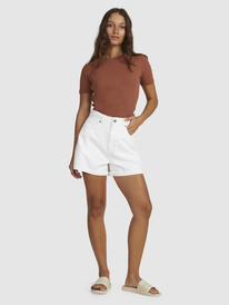 1 Womens Baseline Cropped T-Shirt Brown URJKT03153 Roxy