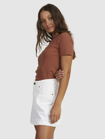 3 Womens Baseline Cropped T-Shirt Brown URJKT03153 Roxy