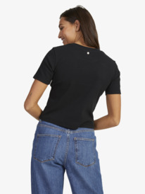 8 Womens Baseline Cropped T-Shirt Black URJKT03153 Roxy