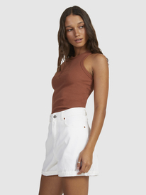 3 Womens Baseline Rib Knit Vest Top Brown URJKT03177 Roxy