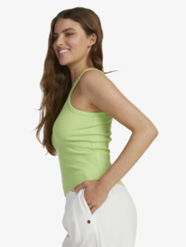 3 Womens Baseline Rib Knit Vest Top Green URJKT03177 Roxy