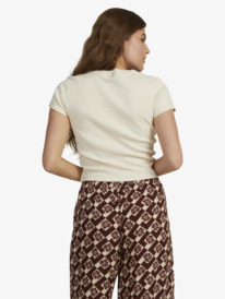 5 Womens Holiday Sessions Fitted T-Shirt Beige URJKT03192 Roxy
