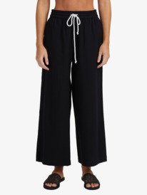 roxy, Lekeitio Beach Pants, ANTHRACITE (kvj0) Lekeitio 2022 - Linen Beach Pants for Women URJNP03035