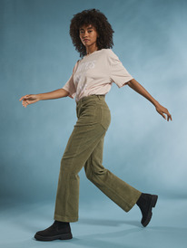 3 Womens Jarvis Corduroy Trousers Beige URJNP03046 Roxy