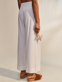 4 Womens Santorini Linen Trousers White URJNP03048 Roxy