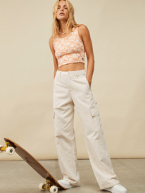 8 Womens Lefty Cargo Trousers Yellow URJNP03053 Roxy