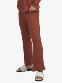 5 Womens Lounge Livin Rib Knit Lounge Bottoms Brown URJNP03054 Roxy