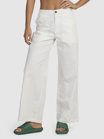 3 Comfy - Palazzo Trousers for Women White URJNP03058 Roxy