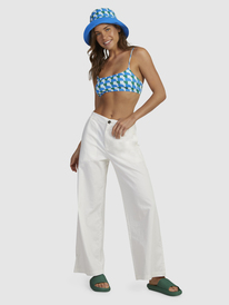 5 Comfy - Palazzo Trousers for Women White URJNP03058 Roxy