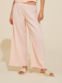 1 Womens Shimae Cropped Palazzo Trousers Pink URJNP03063 Roxy