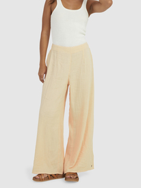 7 Womens Shimae Cropped Palazzo Trousers Pink URJNP03063 Roxy