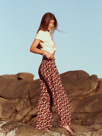 1 Womens Aloha Sessions Palazzo Pants Red URJNP03066 Roxy