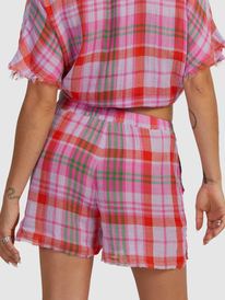roxy, Womens Tartan Times Shorts, TARTAN TIMES MIMIS LILAC (pfm8) TARTAN TIMES SHORTS URJNS03054