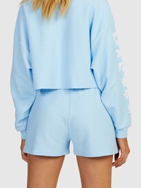 12 Womens Sideline Swing Elasticated Shorts Blue URJNS03060 Roxy