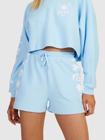 9 Womens Sideline Swing Elasticated Shorts Blue URJNS03060 Roxy