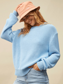 8 Womens Wintergreen Jumper Blue URJSW03017 Roxy