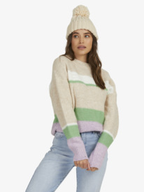 4 Womens Silent Saturday Crew Neck Sweater Purple URJSW03021 Roxy