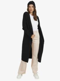 7 Womens Infinite Vacation Midi Length Cardigan Black URJSW03022 Roxy