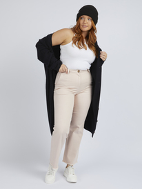 3 Womens Infinite Vacation Midi Length Cardigan Black URJSW03022 Roxy