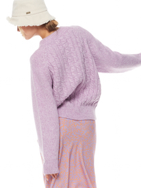 2 Womens Crossroads Cable Crew Neck Sweater  URJSW03024 Roxy