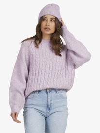 9 Womens Crossroads Cable Crew Neck Sweater  URJSW03024 Roxy