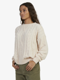 2 Womens Miss The Waves Jumper Beige URJSW03036 Roxy