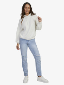 4 Womens Secret Sands Hooded Jumper White URJSW03037 Roxy
